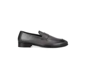 Grey Leather Panel Loafers Bobbies Loafers