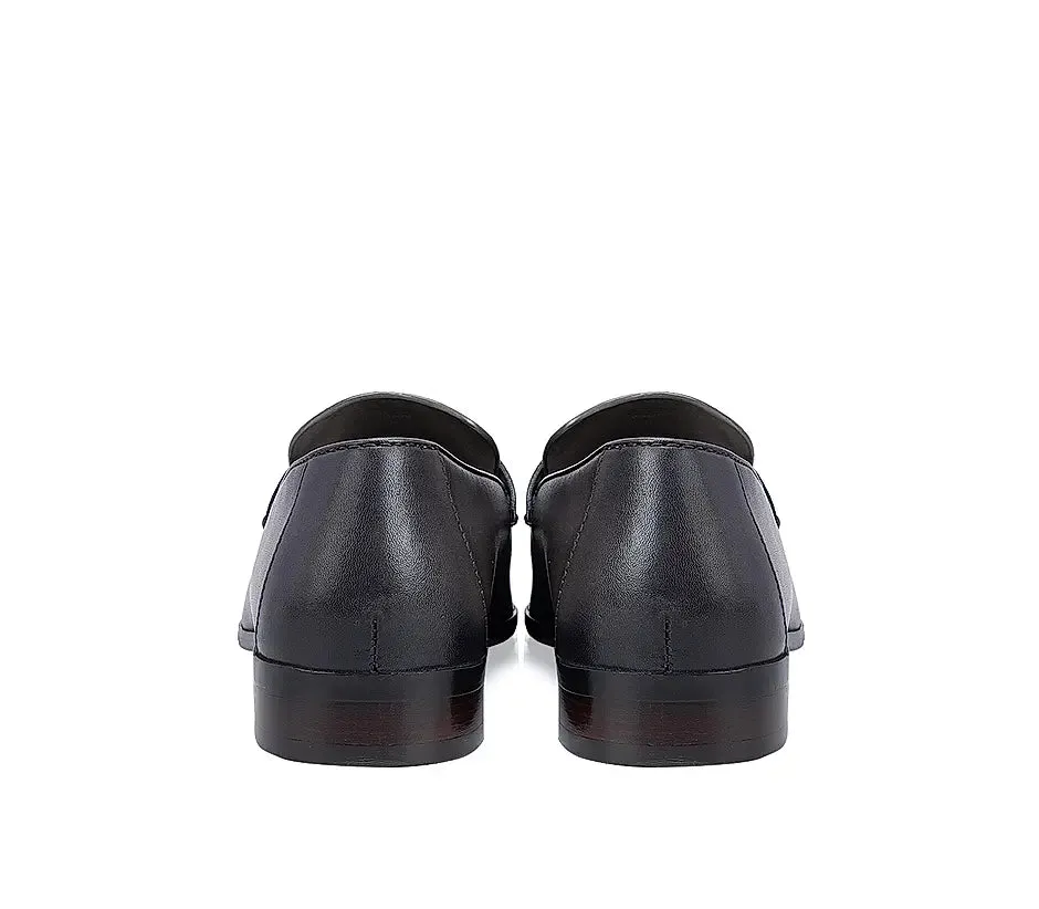 Atg Loafers Grey Leather Panel Loafers