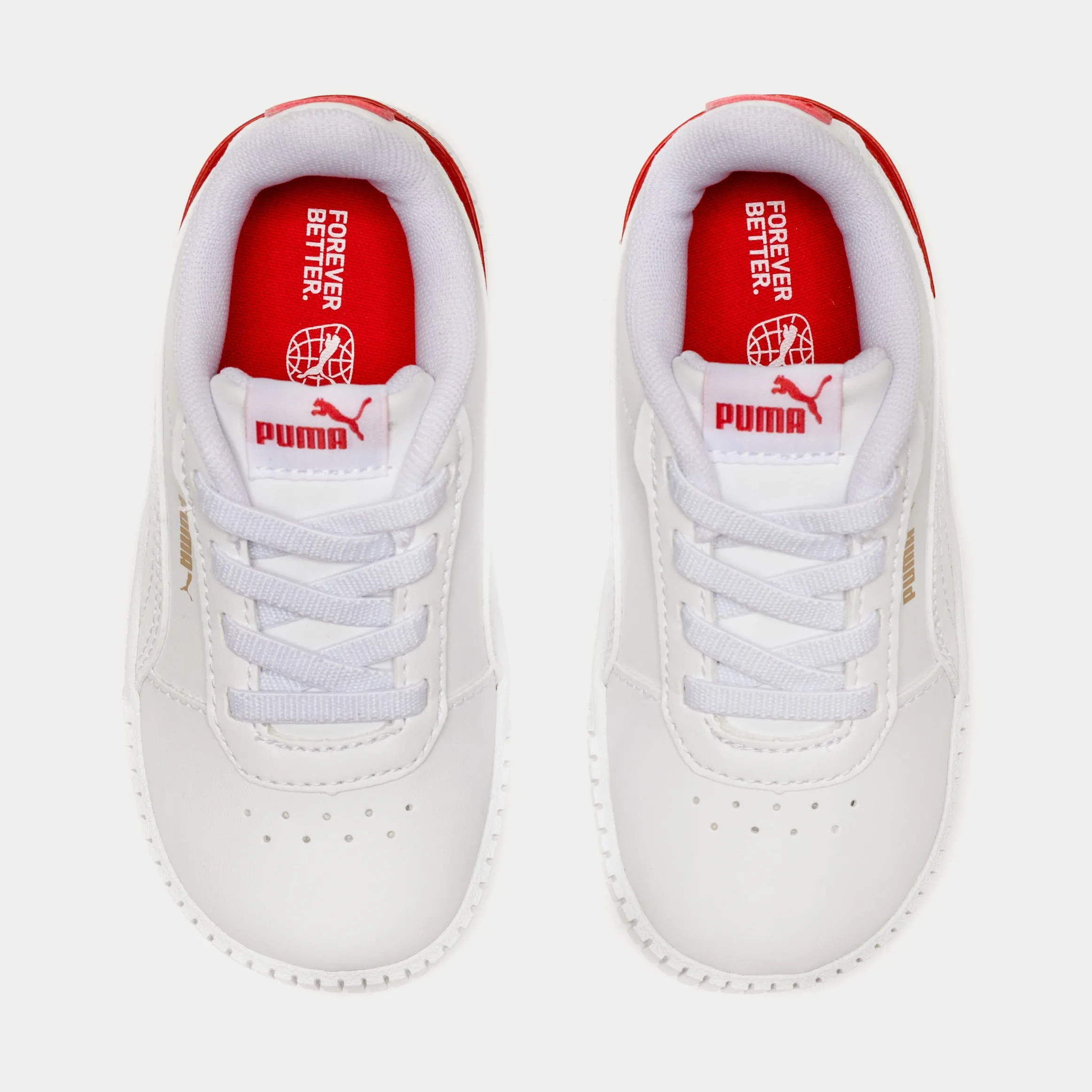 Asics Gel-diablo Shoes Carina 2.0 Red Thread Infant Toddler Lifestyle Shoes (White/Red)