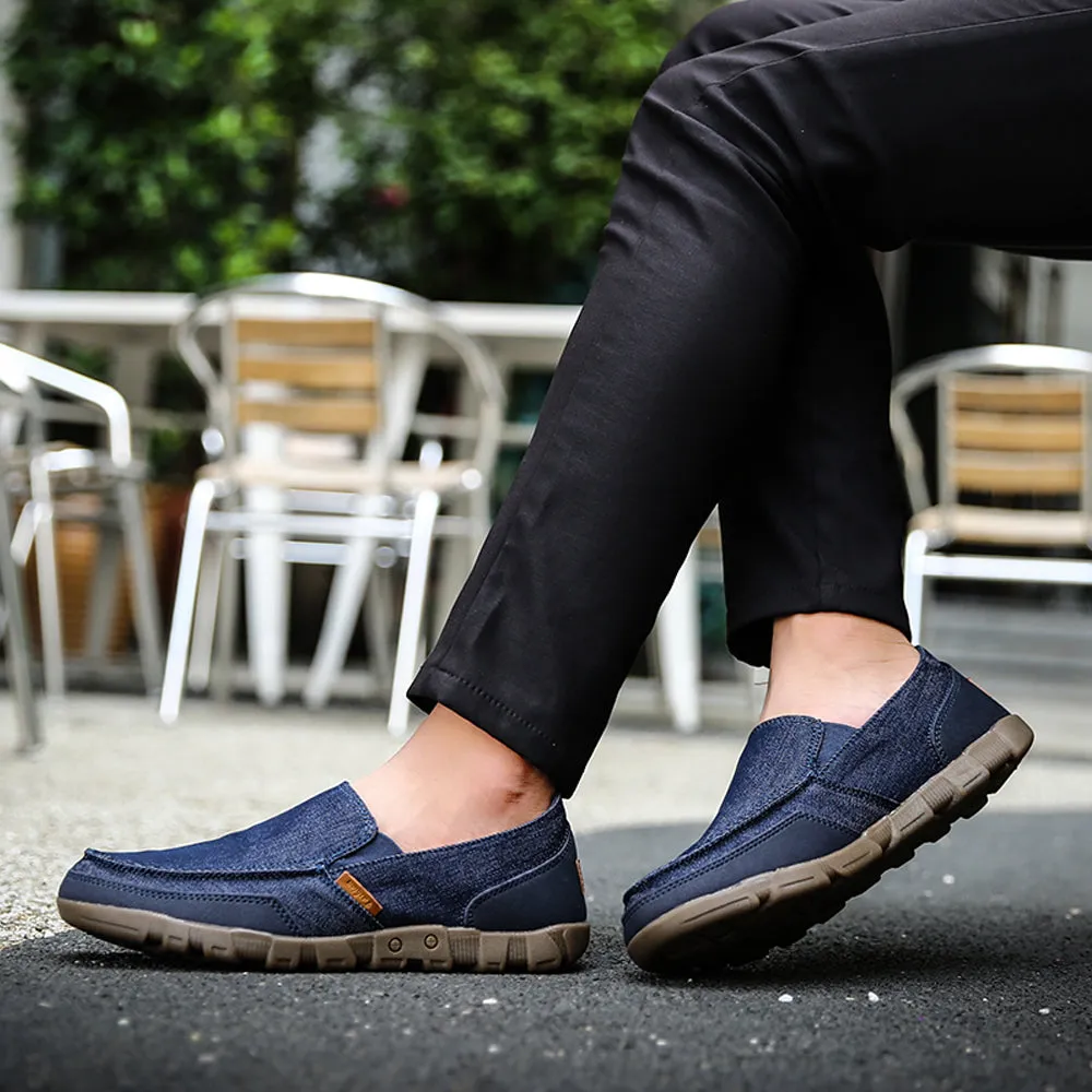 Casual Driving Loafers Slip on Canvas Shoes for Men | runandup Made Loafers