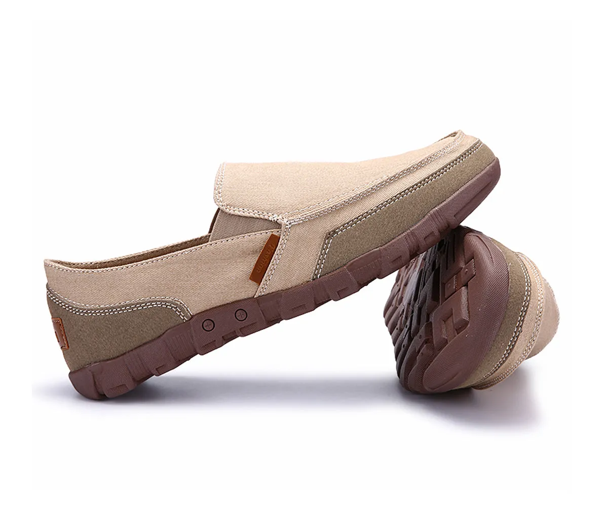 Casual Driving Loafers Slip on Canvas Shoes for Men | runandup Loafers With A Buckle