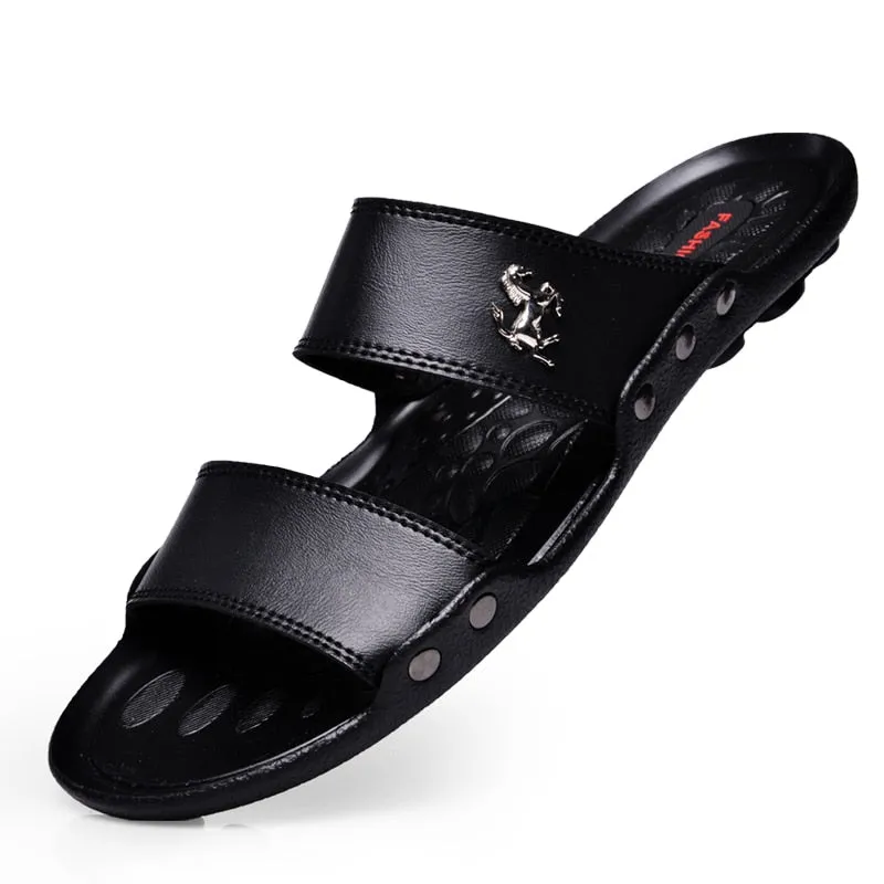 Bigfoot Slippers Casual Famous Brand Men Sandals Shoes Slippers Summer Flip Flops Beach Men Shoes Leather