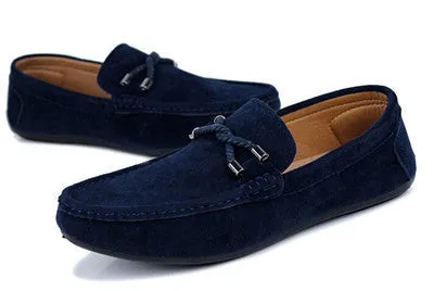 Slacks And Loafers Casual Twisted Men Shoes Comfortable Men Loafers Driving Slip-on Solid Flock Flat Shoes XMR943