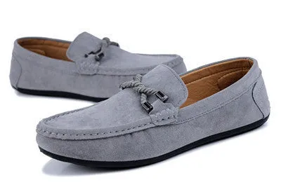 Casual Twisted Men Shoes Comfortable Men Loafers Driving Slip-on Solid Flock Flat Shoes XMR943 Maxi Sole Loafers