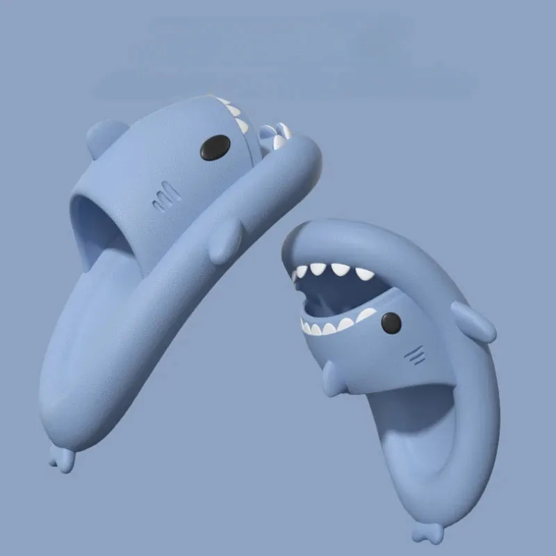 Children Slippers Shark Flip Flops Soft Sole Cartoon Slipper Women Man Bathroom Sandal EVA Non-slip Children Cute Shoes Sandals Fluffy Bridal Slippers