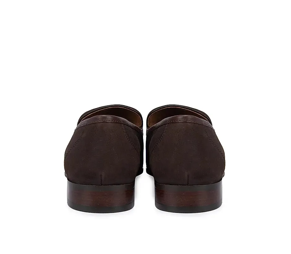 Coffee Textured Loafers With Bow Detail Paul Stuart Loafers