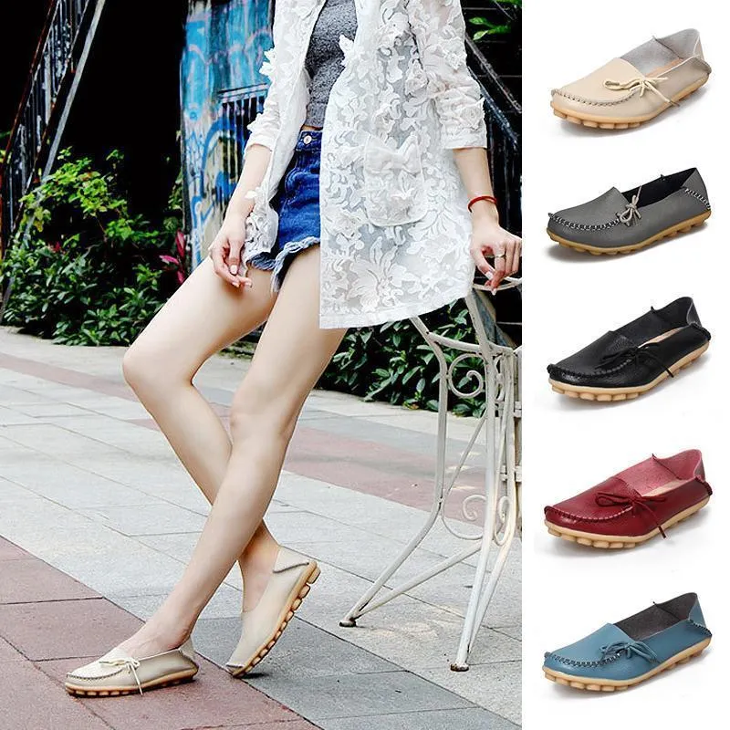 Top Casual Shoe Women's Leather Loafers Moccasins