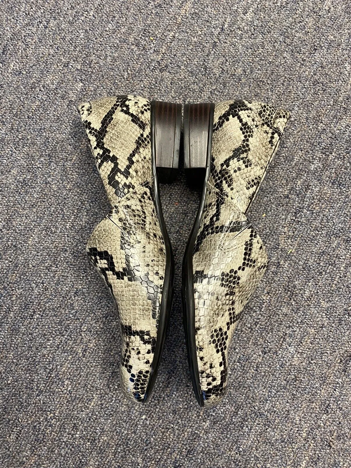 Steve Madden Carrine Loafers Clarks Collection Womens Juliet Palm Taupe Snake Print Loafers Size 7.5