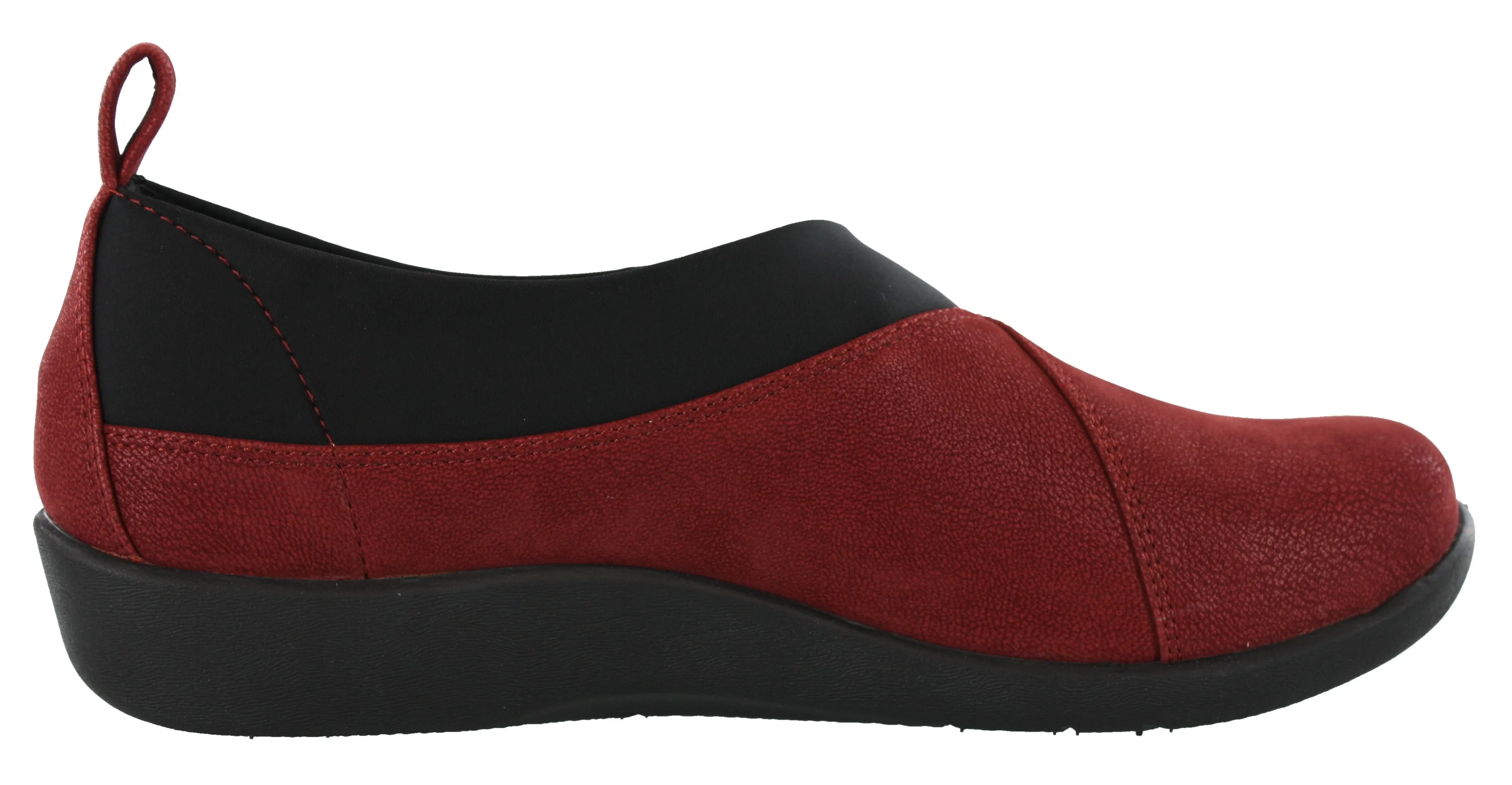 Clarks Women Sillian Greer Red Slip On Casual Shoes Work Casual Shoe