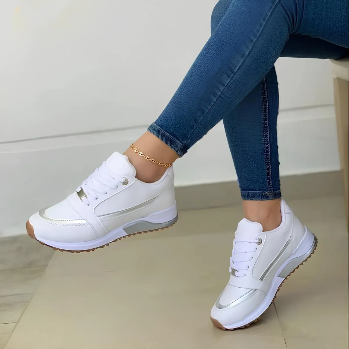 Wedding Bride Sneakers Classic Athletic Sneakers