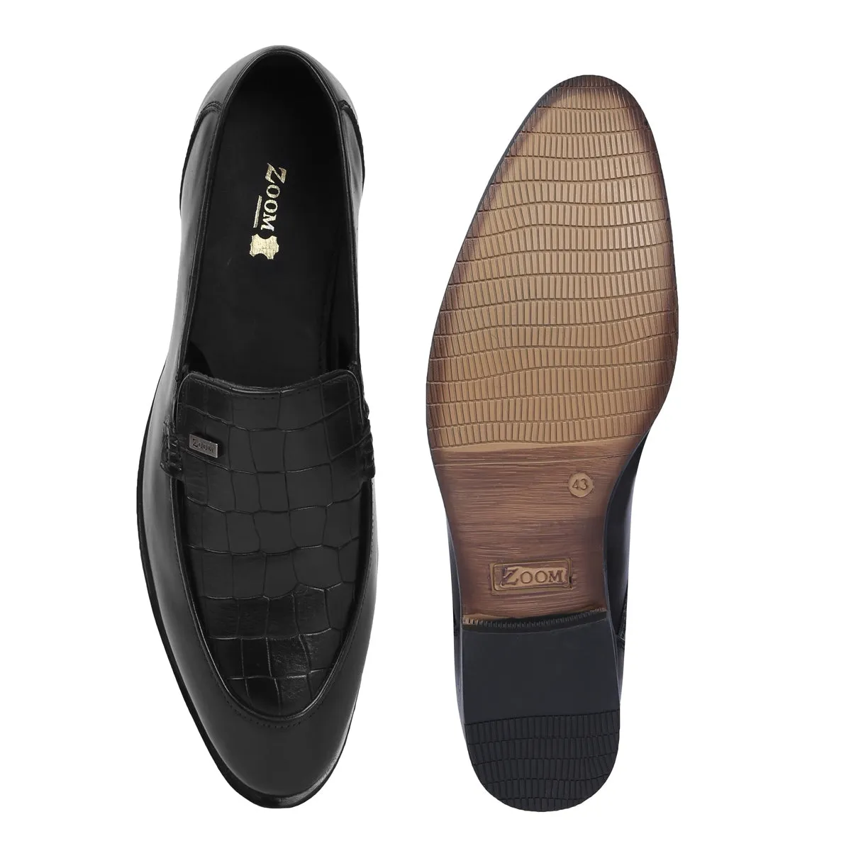 Classic Leather Loafers for Men S-3211 Slip On Work Shoes