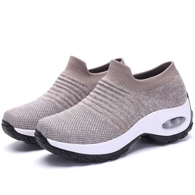 Women Sneakers Thick Bottom Wedge Shoes Japanese Casual Shoes