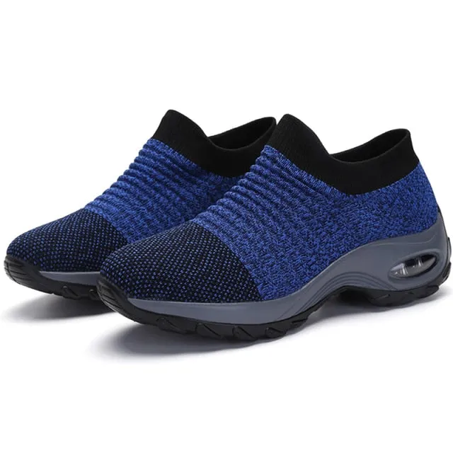 Women Sneakers Thick Bottom Wedge Shoes Air Jordan Retro 1 Mid Casual Shoes