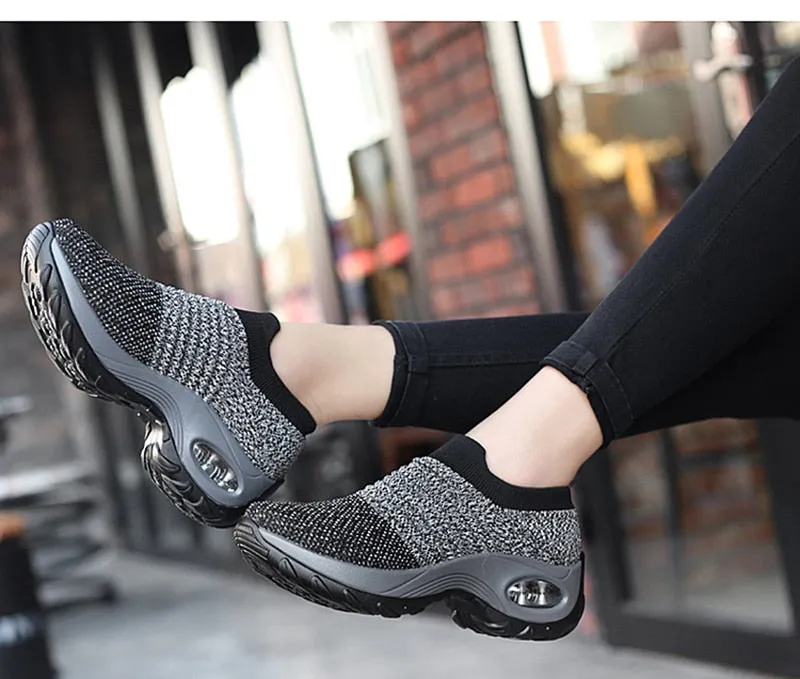 Casual Shoes To Wear With Pants Women Sneakers Thick Bottom Wedge Shoes