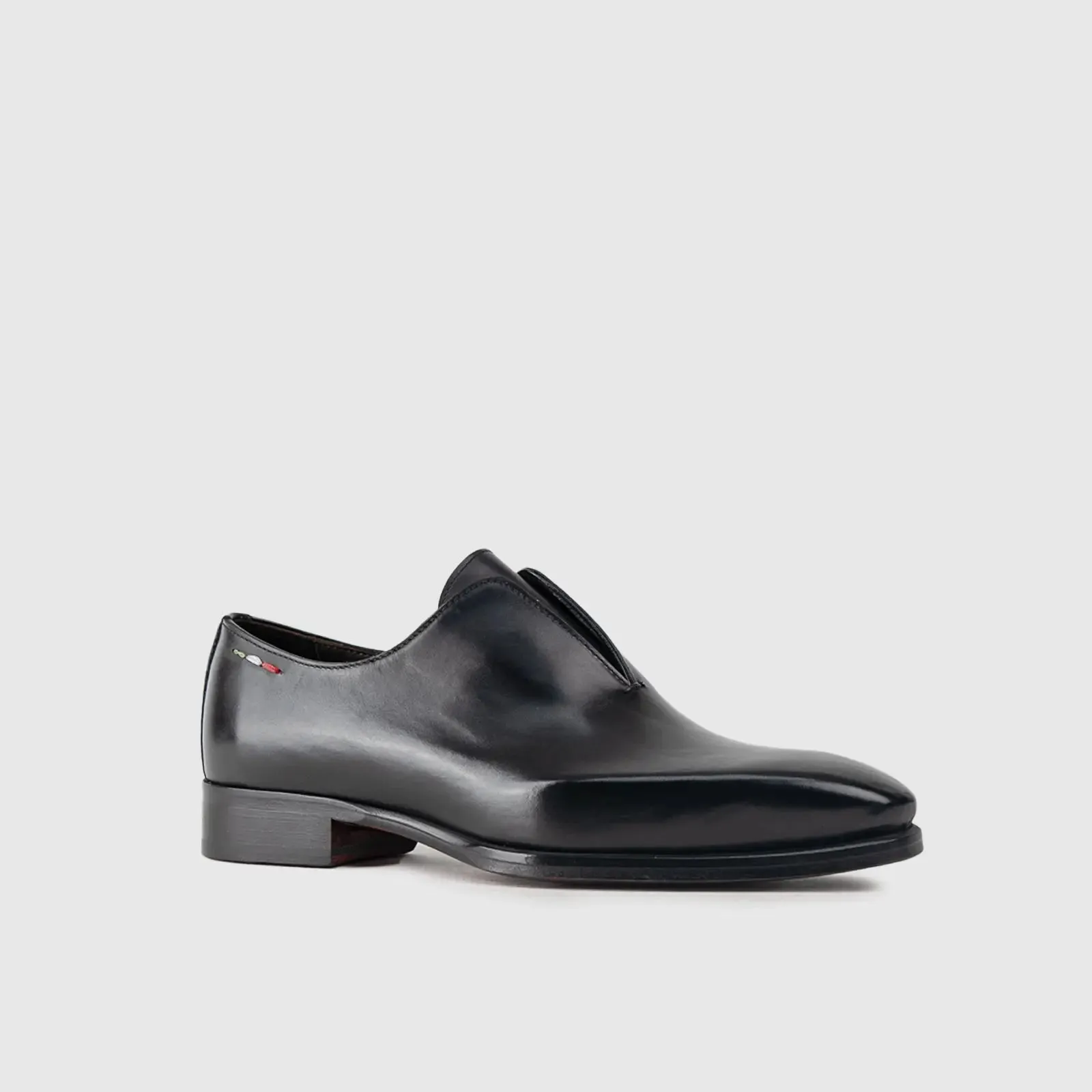 Classic Slip-on Perforated Leather Shoe Dress Slip Ons XJ40 Black