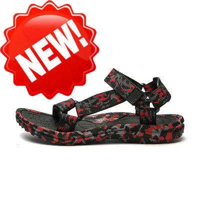 Road Bike Flat Pedal Shoes Summer Men Sandals Gladiator Beach Shoes Male Camouflage Slippers Sport Water Flip Flops Sandalia Masculina Zapatos De Hombre