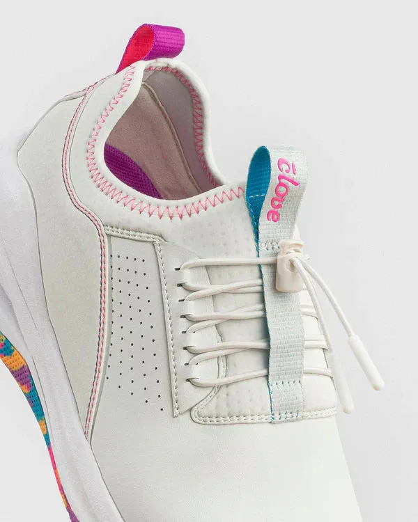 Air Force Casual Shoes Clove - Women's -Aero's Shoes - Limited Edition - White / Sunset Pop