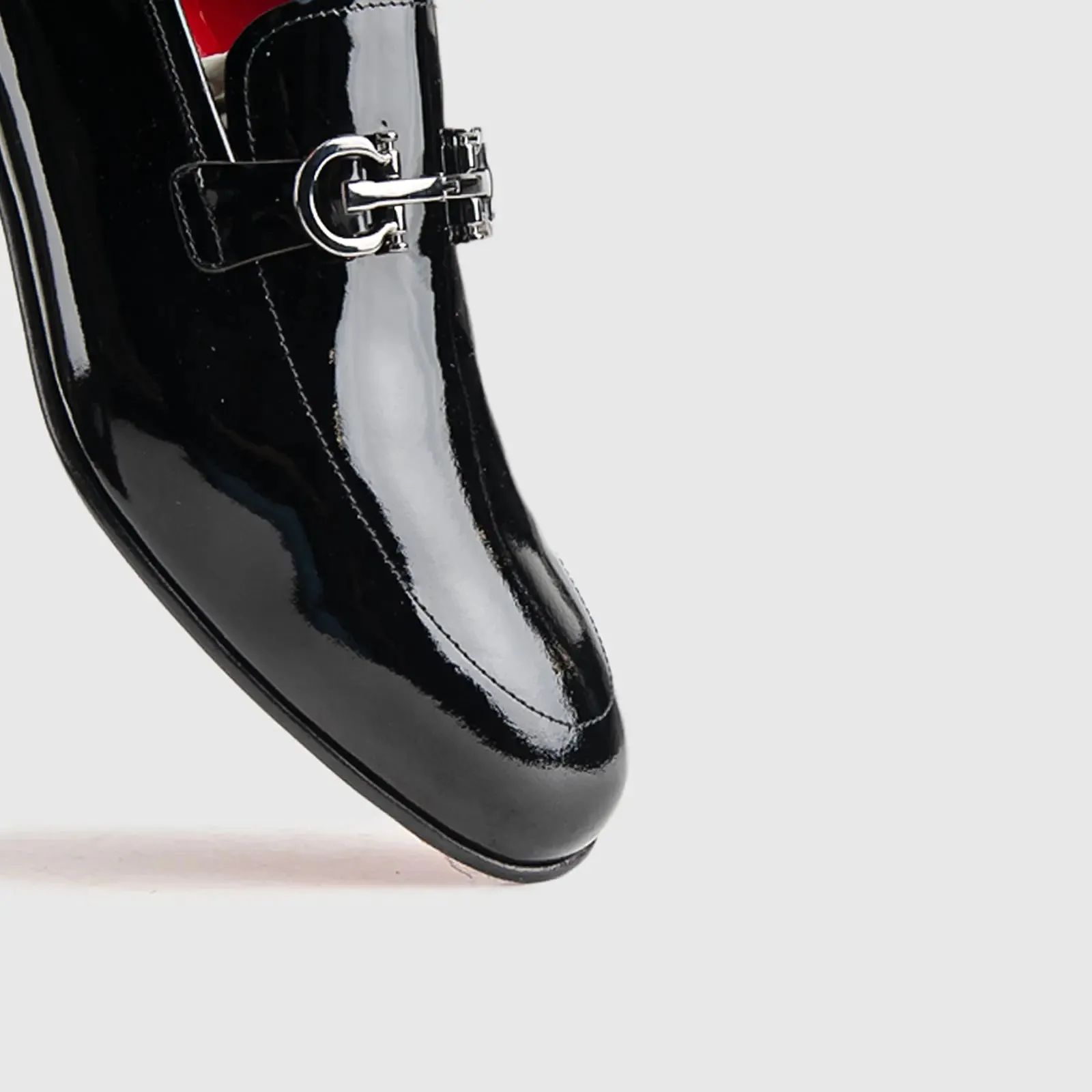 Dress Slip-ons 7260 Black Patent Black Canvas Slip On Sneakers