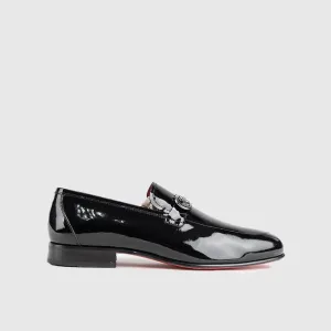 Dress Slip-ons 7260 Black Patent Slip On Sneakers Bow