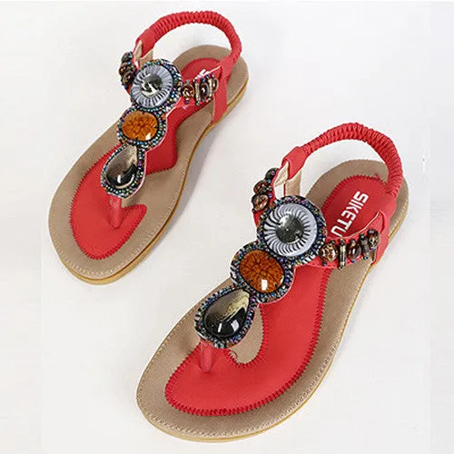 New Fashion Women Sandals Shoes 2017 Summer Bohemia Sweet Beach women Ladies Flats Sandals women lateher shoes flip flops DAT01 Net Flats Shoes