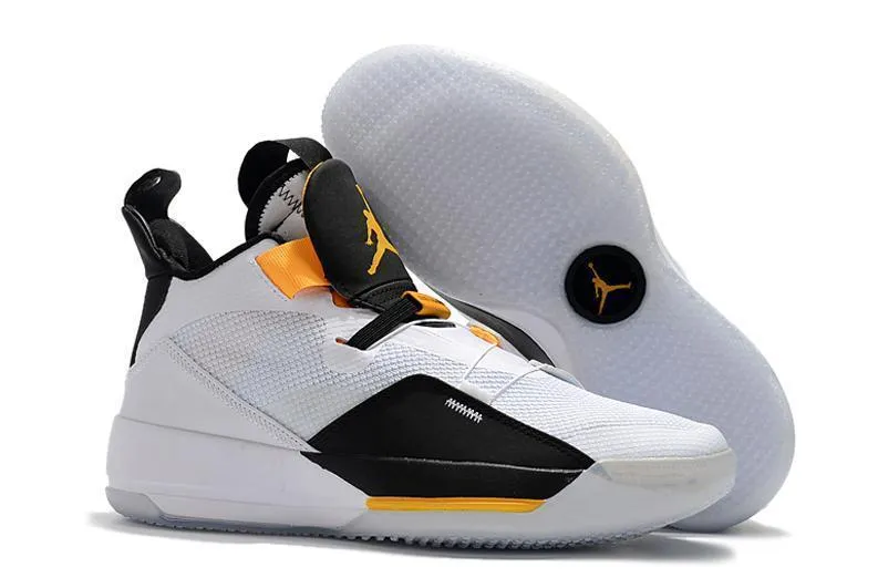 Nike Air Jordan 33 White Black Yellow Men Shoes Sale Size US 7-12 The Story Behind Asics Shoes