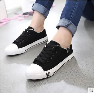 Women fashion all size casual canvas shoes lady leisure star printed flat shoes Curry Casual Shoes