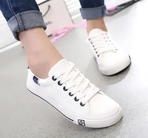 Women fashion all size casual canvas shoes lady leisure star printed flat shoes Best Casual Shoes Uk