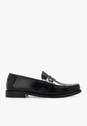 Marten Tassel Loafers Monogram Penny Loafers in Calf Leather