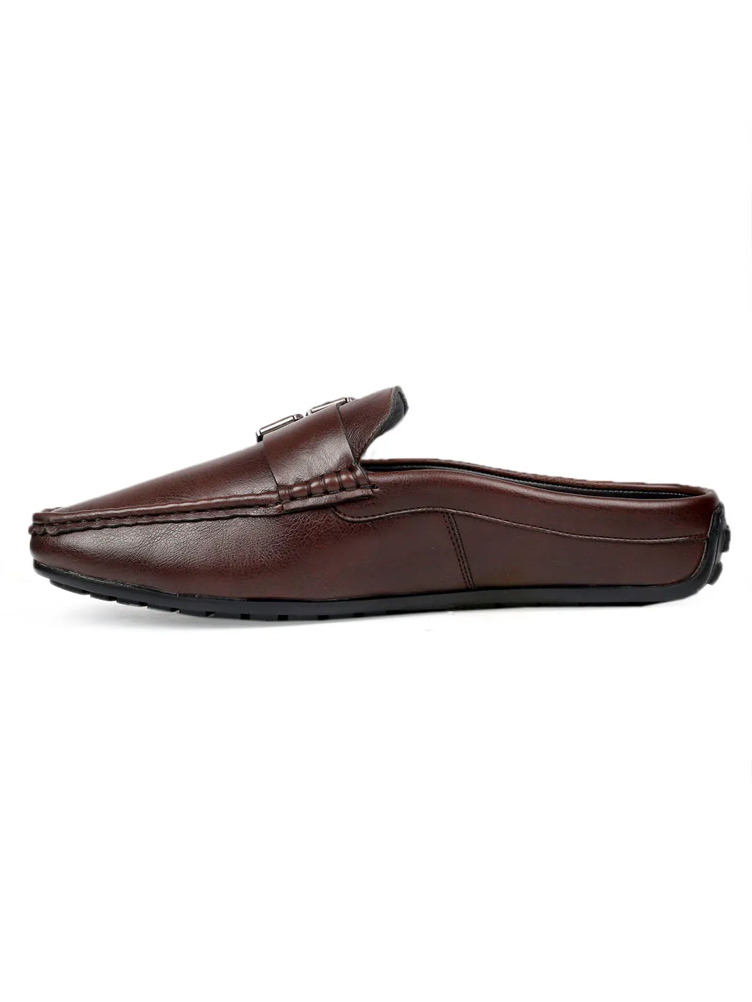 Bacca Bucci JAMBOREE Fashion Mules/Clogs/Backless Loafers for Party/Travel/Office-Brown Loafers For Suits