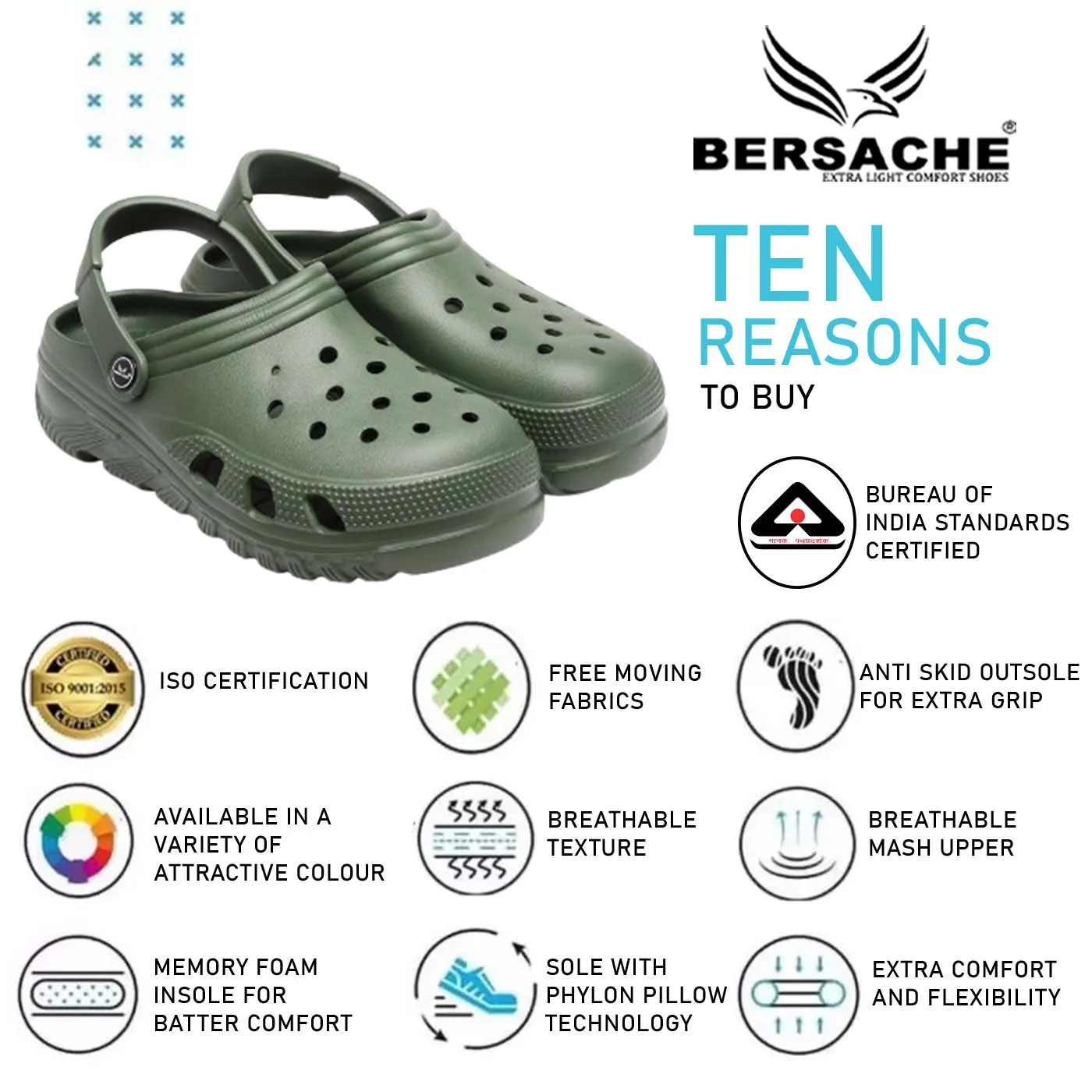 Bersache Extra Soft Classic Casual with  Regular wear with Ultra Soft & Flexibility Technology Flip Flop for Men's & Boy's (6093-Green) Slippers Adults