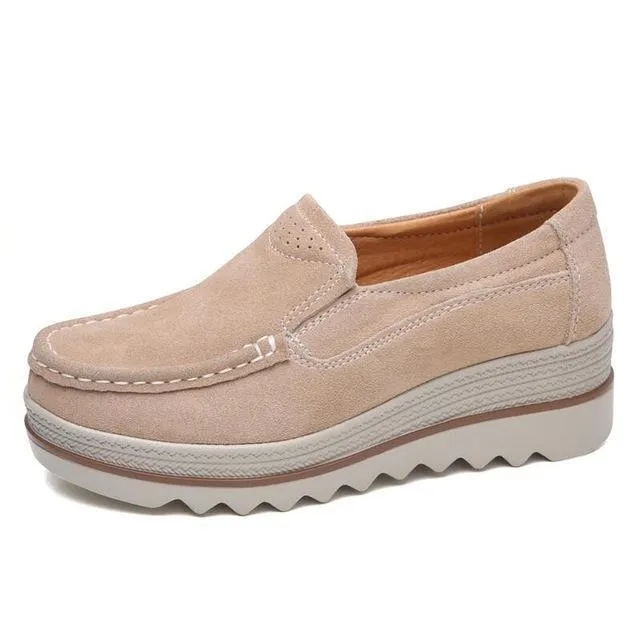 Tennis Casual Shoe Comfy Slip-On Platform Shoes