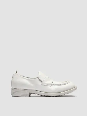 CALIXTE 020 - White Leather Mocs Loafers Gianni Versace Loafers