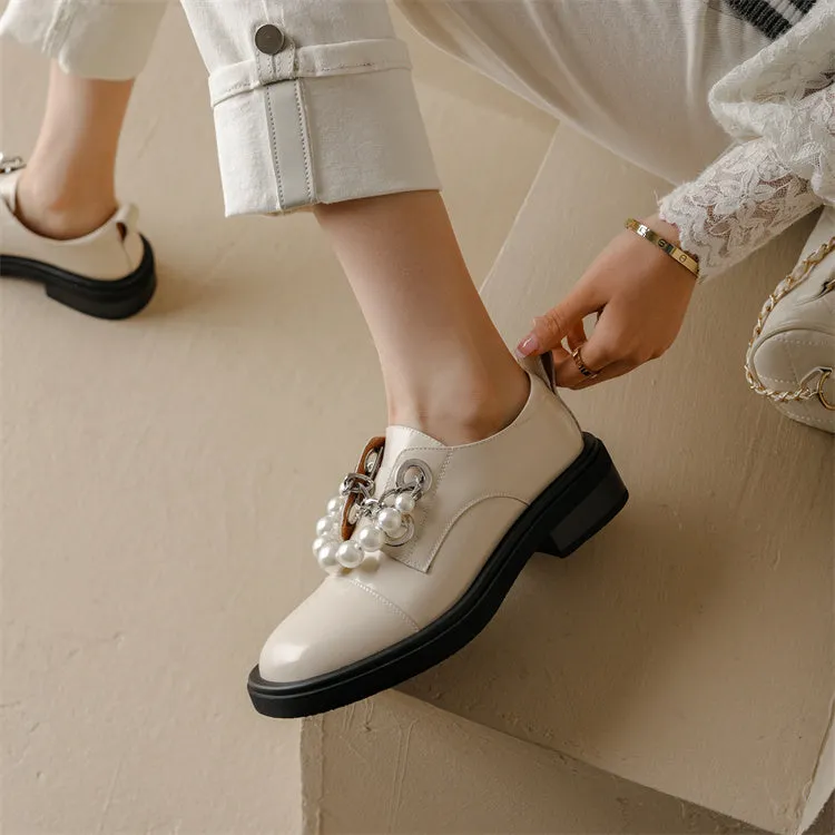 Casual Round Toe Platform Flats Slip on Woman 1953 Loafers