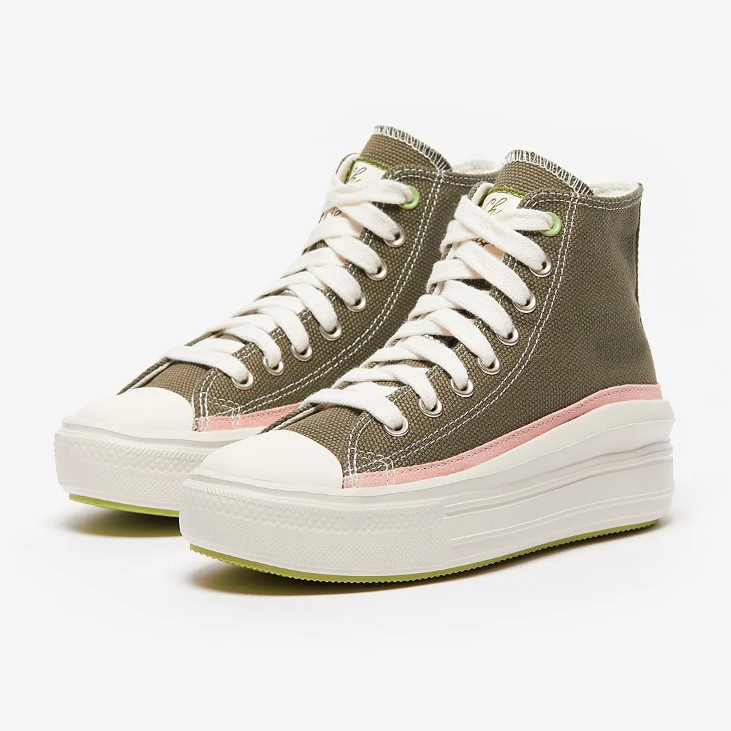 Converse Womens Chuck Taylor All Star Move Pure High Top Skate Shoes Casual Sneakers