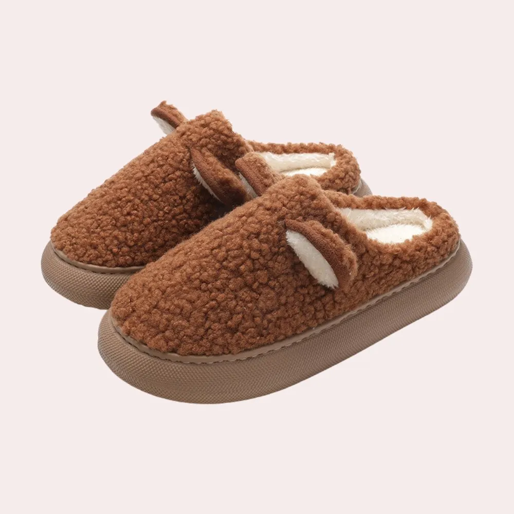 Cozy Animal-Ear Slippers Wash Bombas Slippers