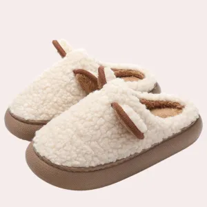 Cozy Animal-Ear Slippers Bear Paw Slippers