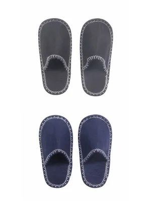 Slippers Moccasins Men's 6 Pairs Slippers Set,Grey/Blue