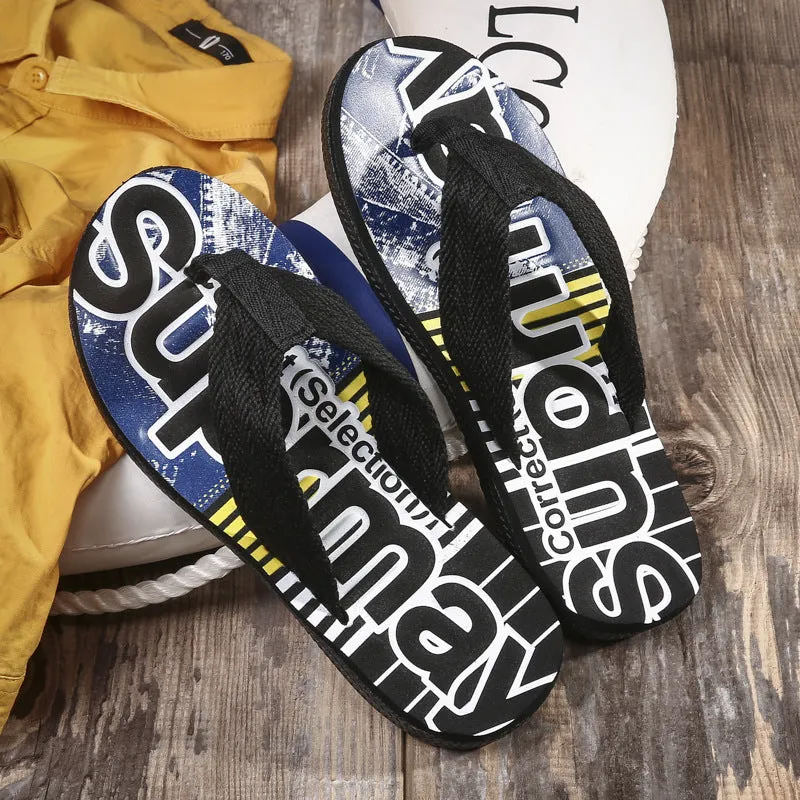 Men Beach Shoes Slippers Summer Men's Beach Fit Slippers