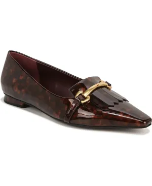 Rina Moccha Brown Leopard Patent Franco Sarto Flats Leather Loafers