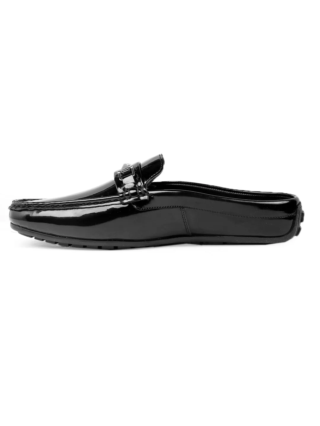 Coach Lug Sole Loafers Bacca Bucci JAMBOREE Fashion Mules/Clogs/Backless Loafers for Party/Travel/Office-Shiny Black
