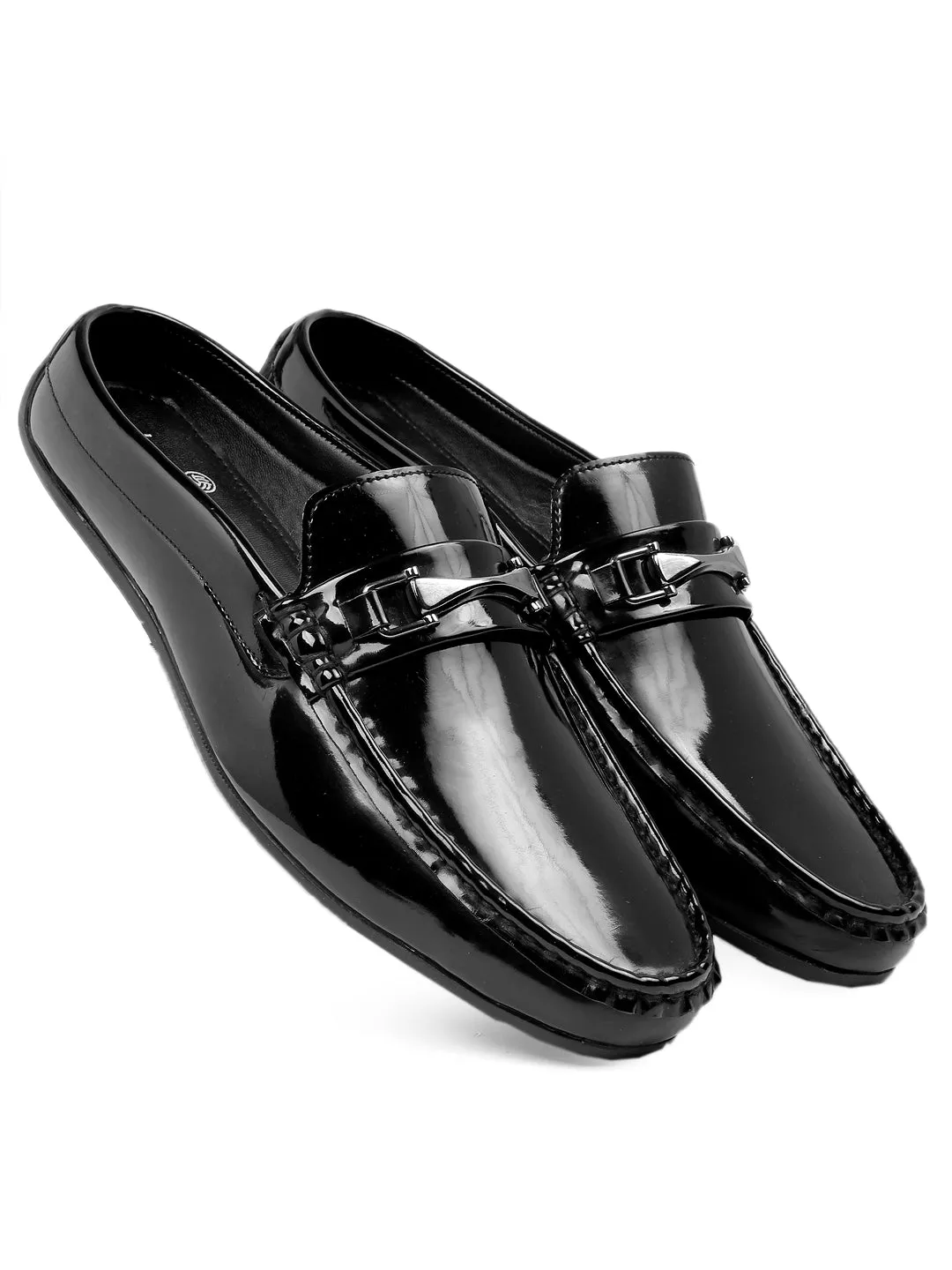 Bacca Bucci JAMBOREE Fashion Mules/Clogs/Backless Loafers for Party/Travel/Office-Shiny Black Doc Martens Penton Loafers