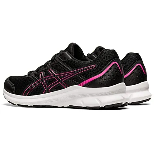 ASICS Women's Jolt 3 Running Shoes, 7.5, Black/HOT Pink Asics Cheerleader And Danz Team Shoes