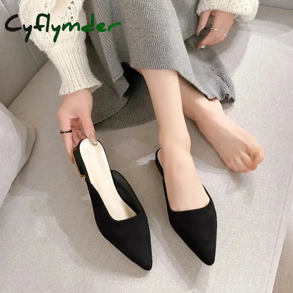 Braided Slippers Cyflymder Leopard Mules Shoes for Women Slip on Square Heel Slippers Women New Luxury Designer PU Leather Slides Elegant Office Shoes