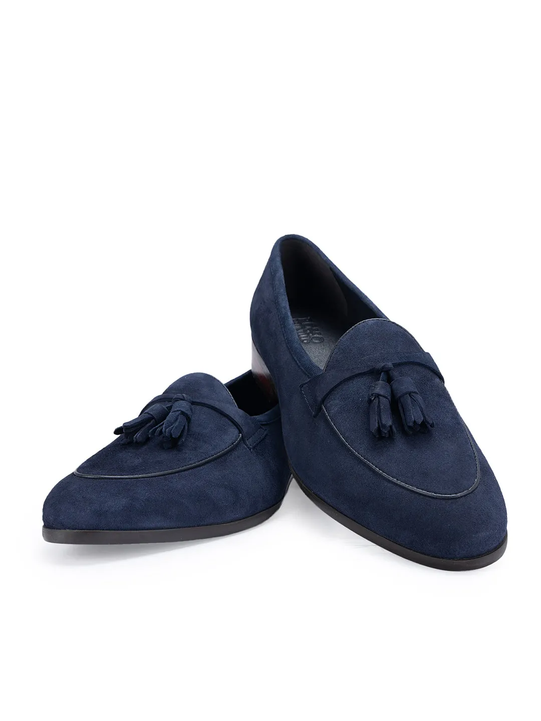 Jamie Haller Loafers Navy Suede Loafers With Tassels