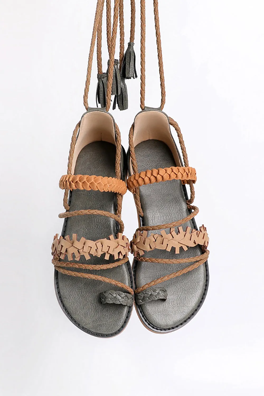 Colorado Casual Shoes Army Green Casual Strappy Sandals