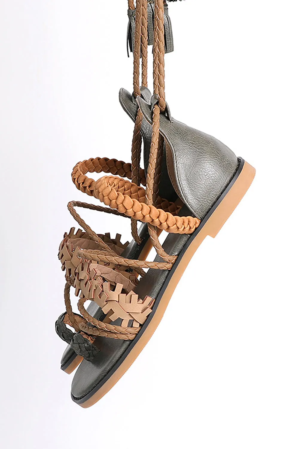 Casual Shoes Summer 2025 Army Green Casual Strappy Sandals