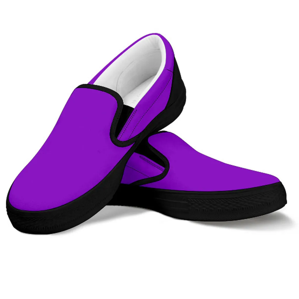 Slip On Espadrille Flats Deep Violet Women's Slip Ons