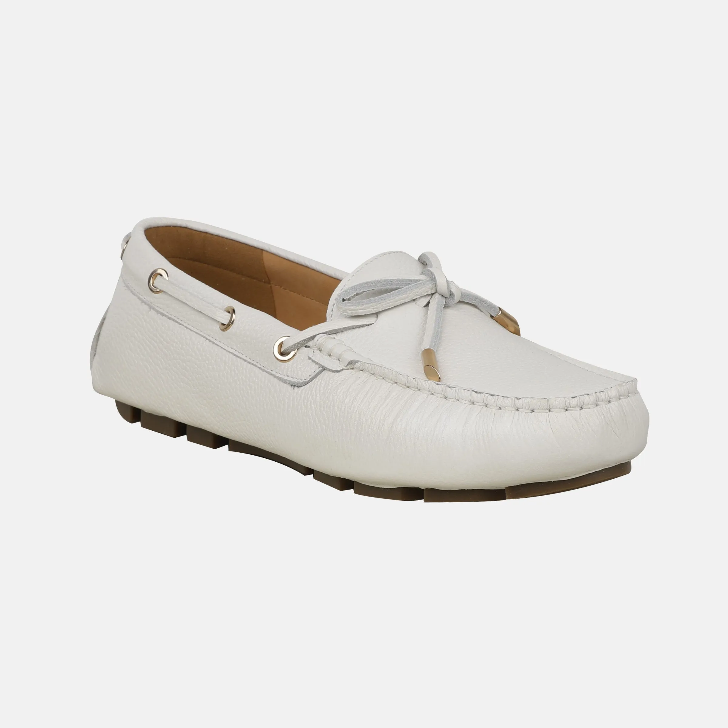 Delta White Tux Loafers