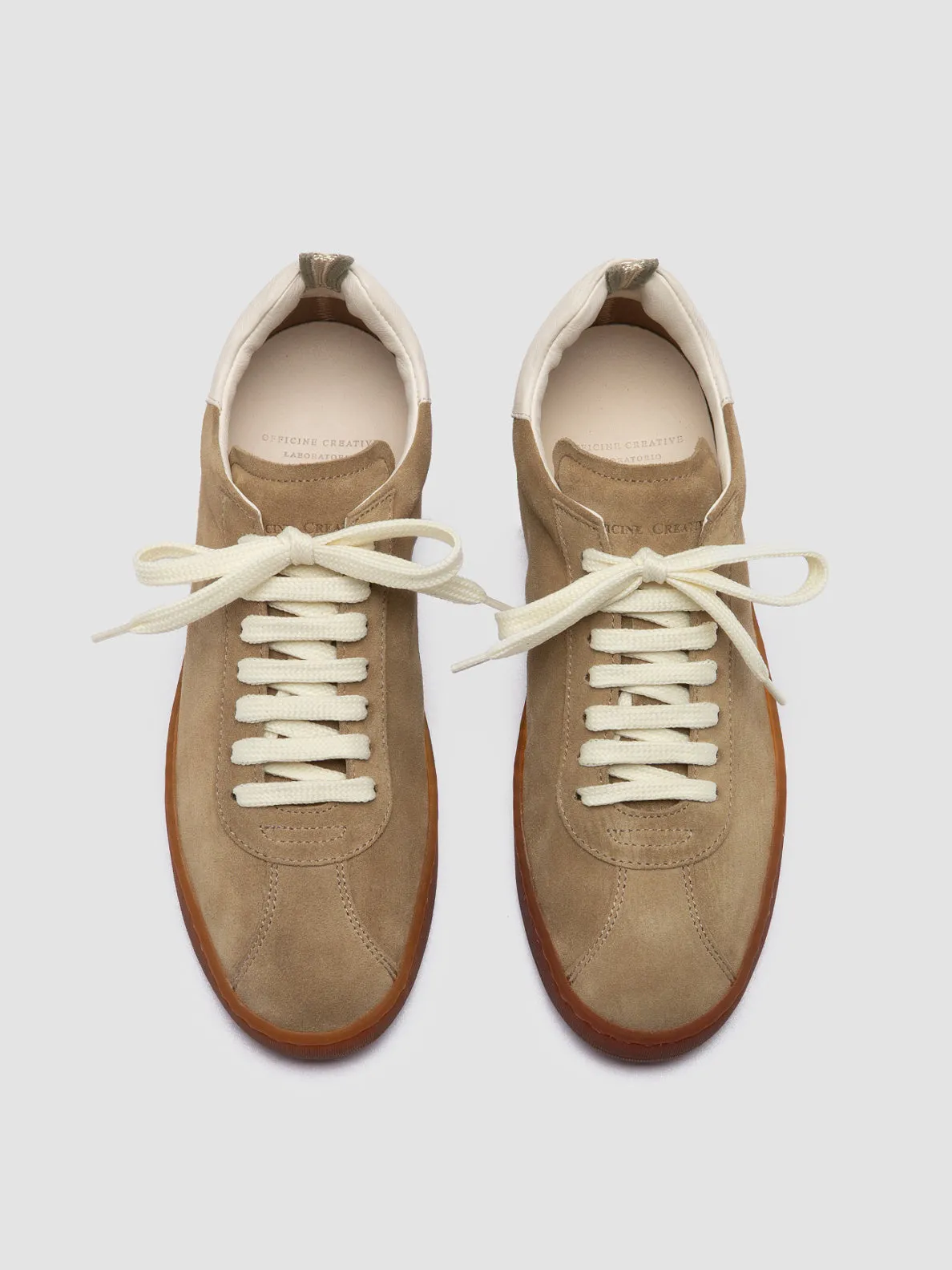 DESTINY 101 - Brown Leather and Suede Low Top Sneakers Palermo Sneakers
