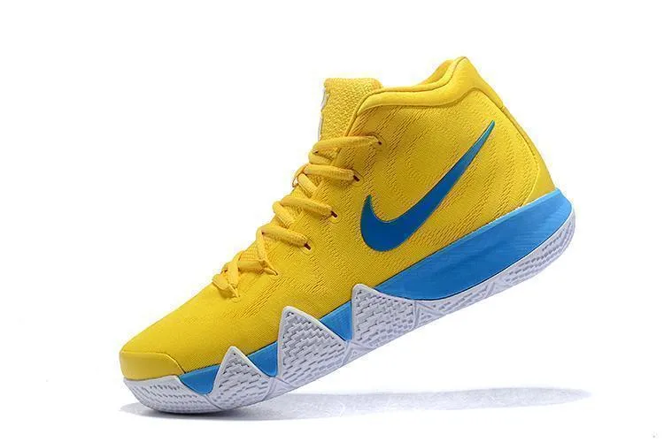 Nike Kyrie 4 Yellow Blue Men Basketball Shoes Sale Size US 7-12 Flytefoam Asics Shoes